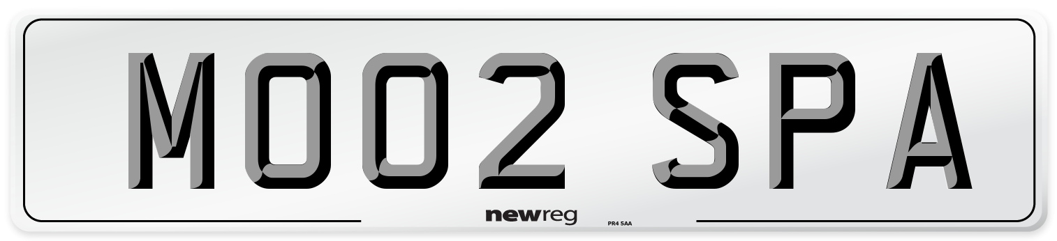 MO02 SPA Number Plate from New Reg